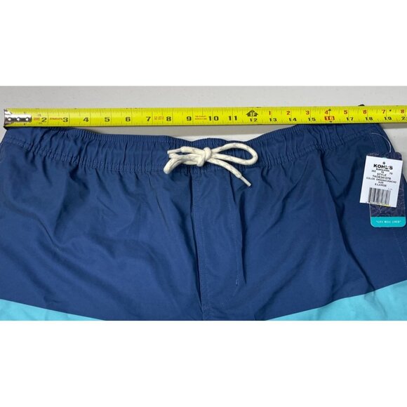 Trinity Coast Mens Swim Trunks XL Blue & Aqua Colorblock Design - Picture 3 of 8